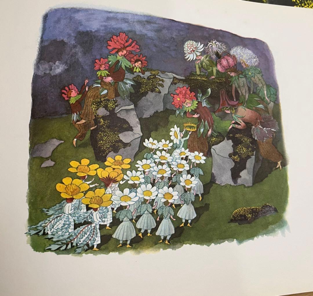 No.95希少 洋書 古書 絵本Alpenblumenmärchenアンティーク