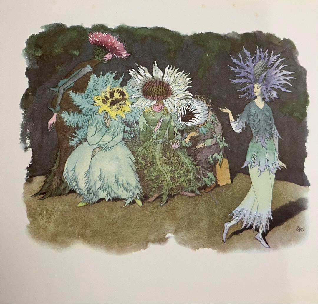 No.95希少 洋書 古書 絵本Alpenblumenmärchenアンティーク