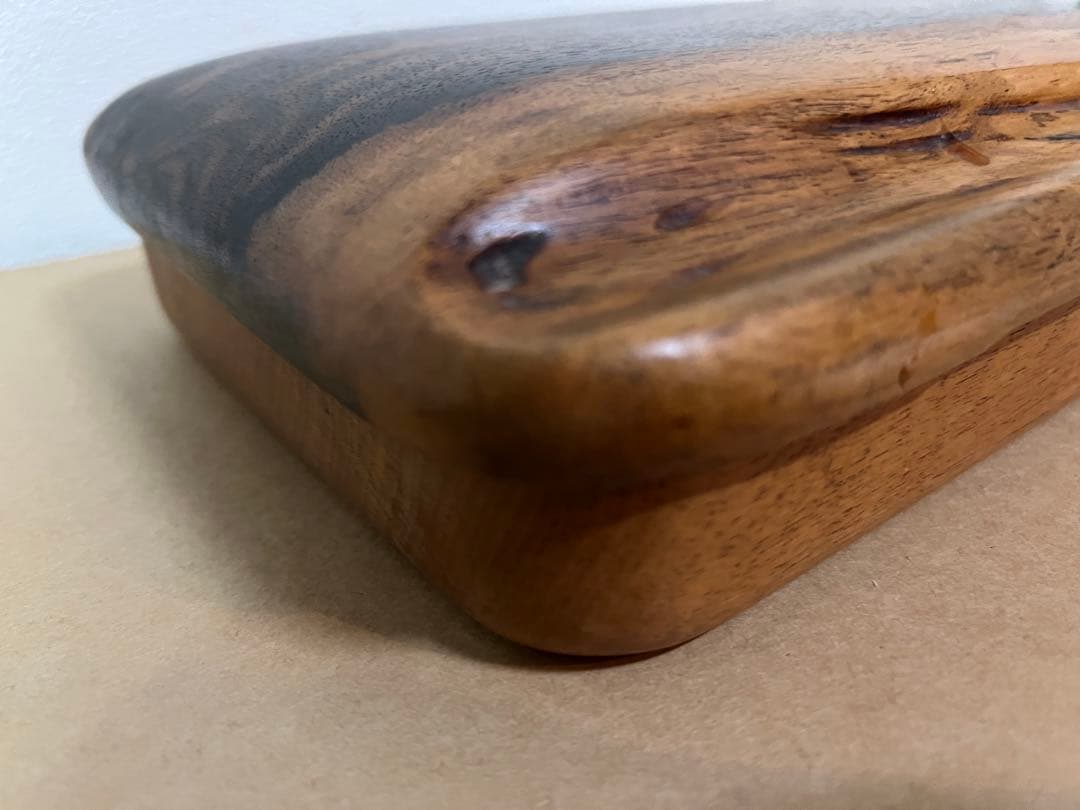 【希少・美品】黒柿 硯箱 書道具 平成元年購入品 木目美麗 共箱なし