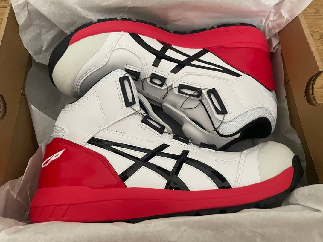 アシックス ウィンジョブ 安全靴 CP304【25.5cm】ホワイト×ブラック