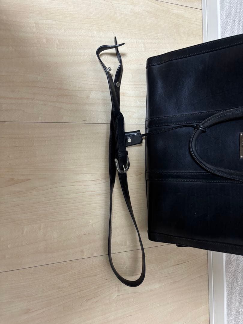 万双　ブライドル　シングル天ファスナー　黒　ブリーフケース　ビジネスバッグ