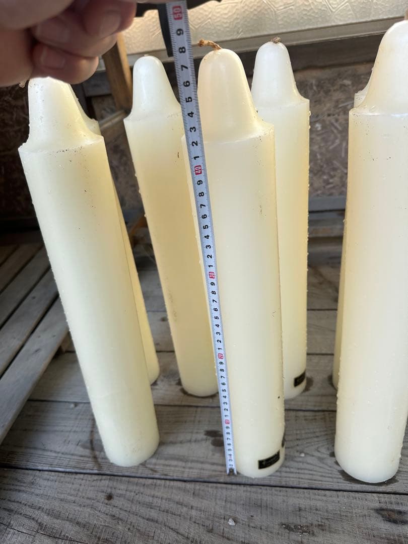 特大ローソクグローキャンドル500ジャンク扱い劣化有9本セット燃焼時間196時間