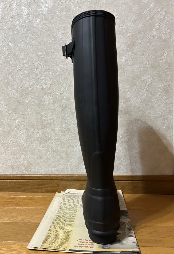 HUNTER ハンター ロングレインブーツ 黒 25センチ