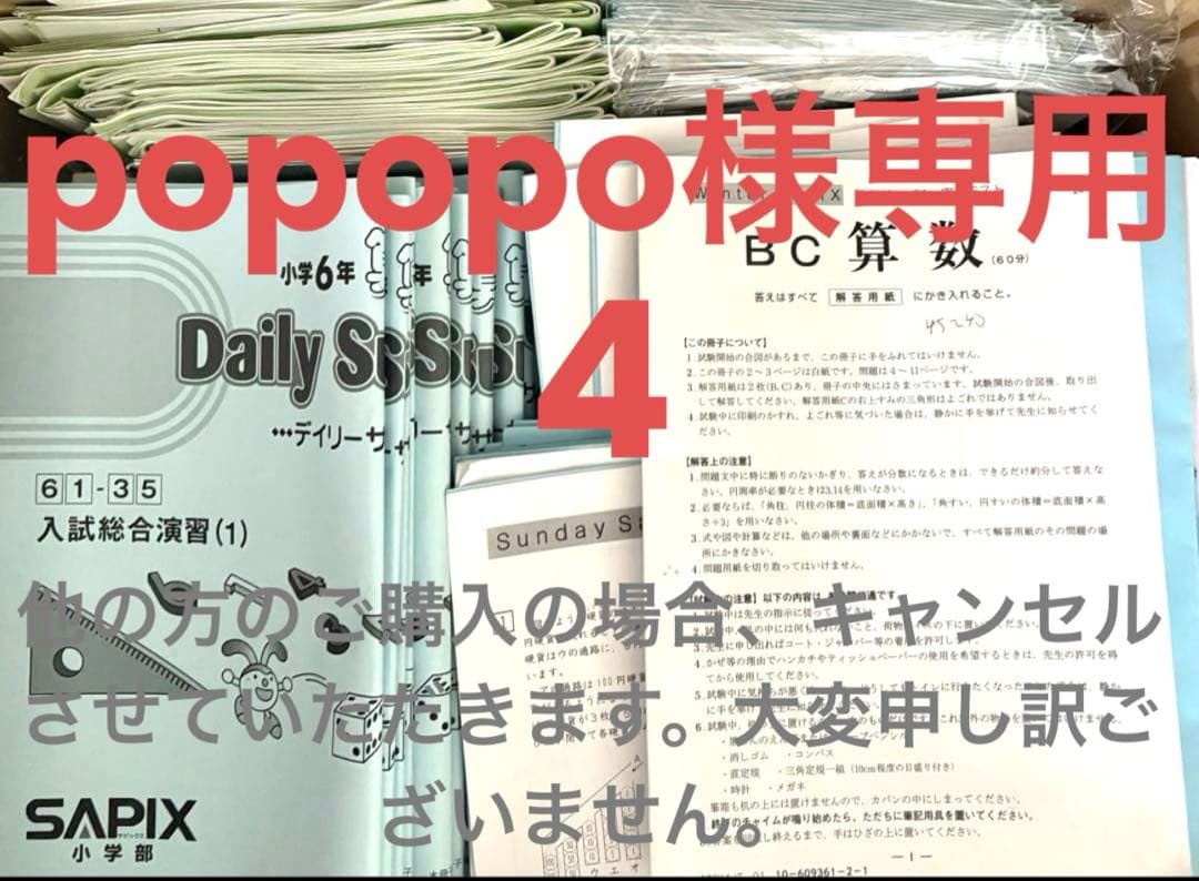 popopoSAPIX6年テキスト1年分社会