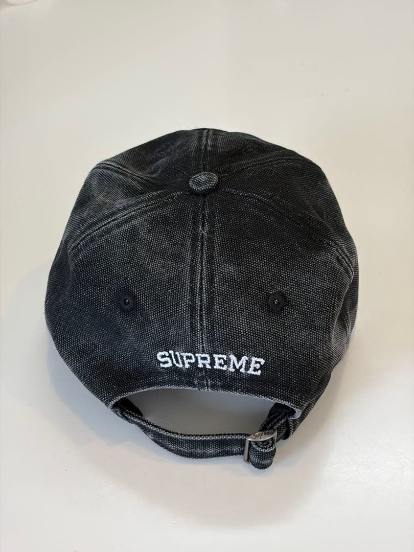 SUPREME 刺繍Sロゴ キャップ 黒