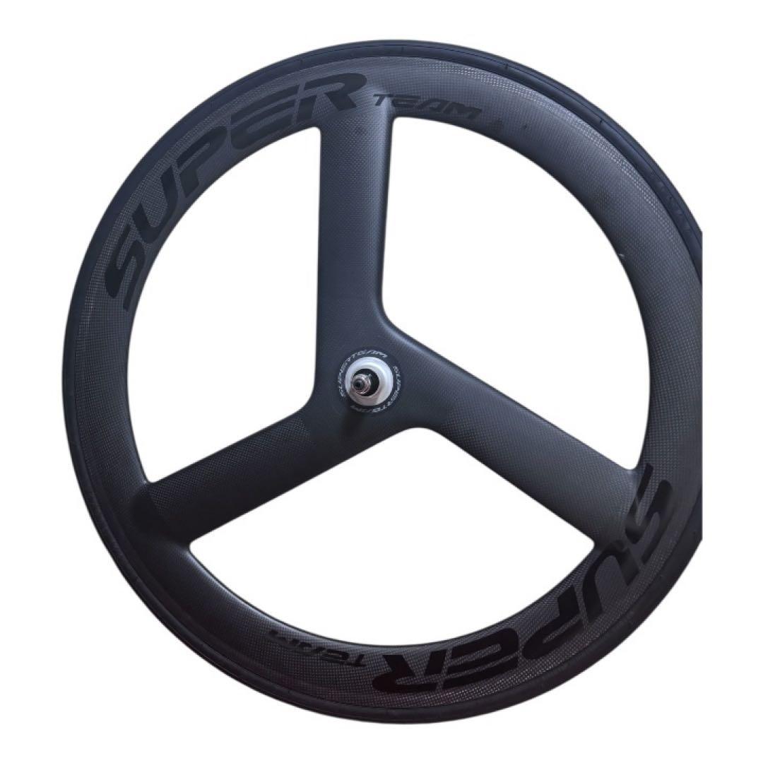 美品 バトンホイール ディスクホイール ピスト 固定ギア クリンチャー カーボン