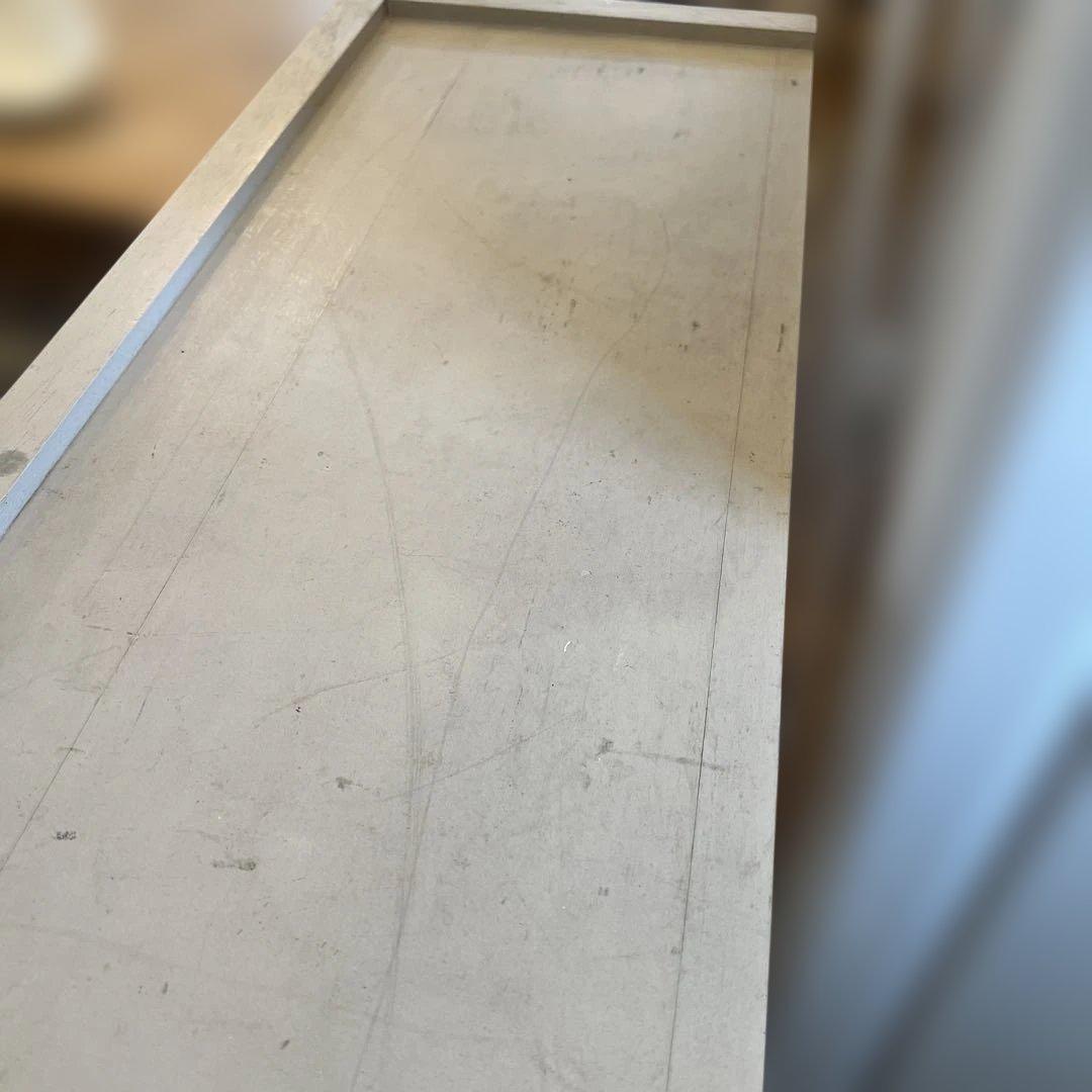 英国ビンテージシャビーグレーホワイトシェルフ