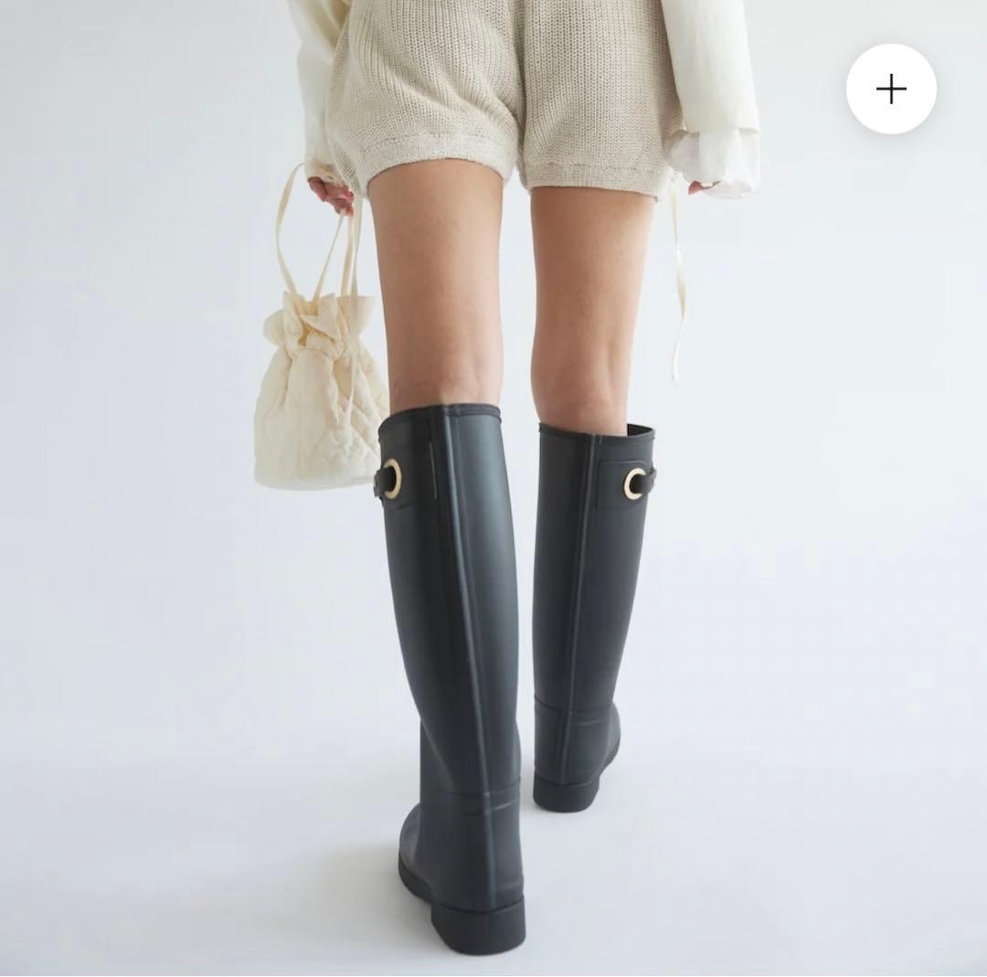 HUNTER × SEAROOMLYNN コラボ レインブーツ ブラック