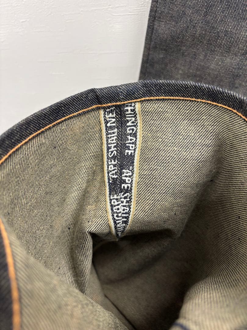 A BATHING APE リジットペインター デニムパンツ 生デニム未使用品