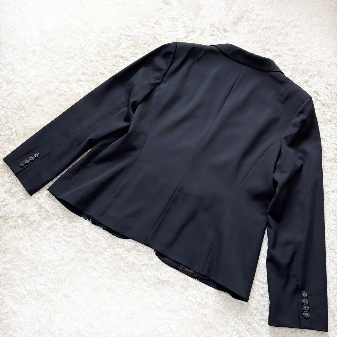 【美品】23区　スーツ　セットアップ　ブラック　大きいサイズ　上50下46 希少