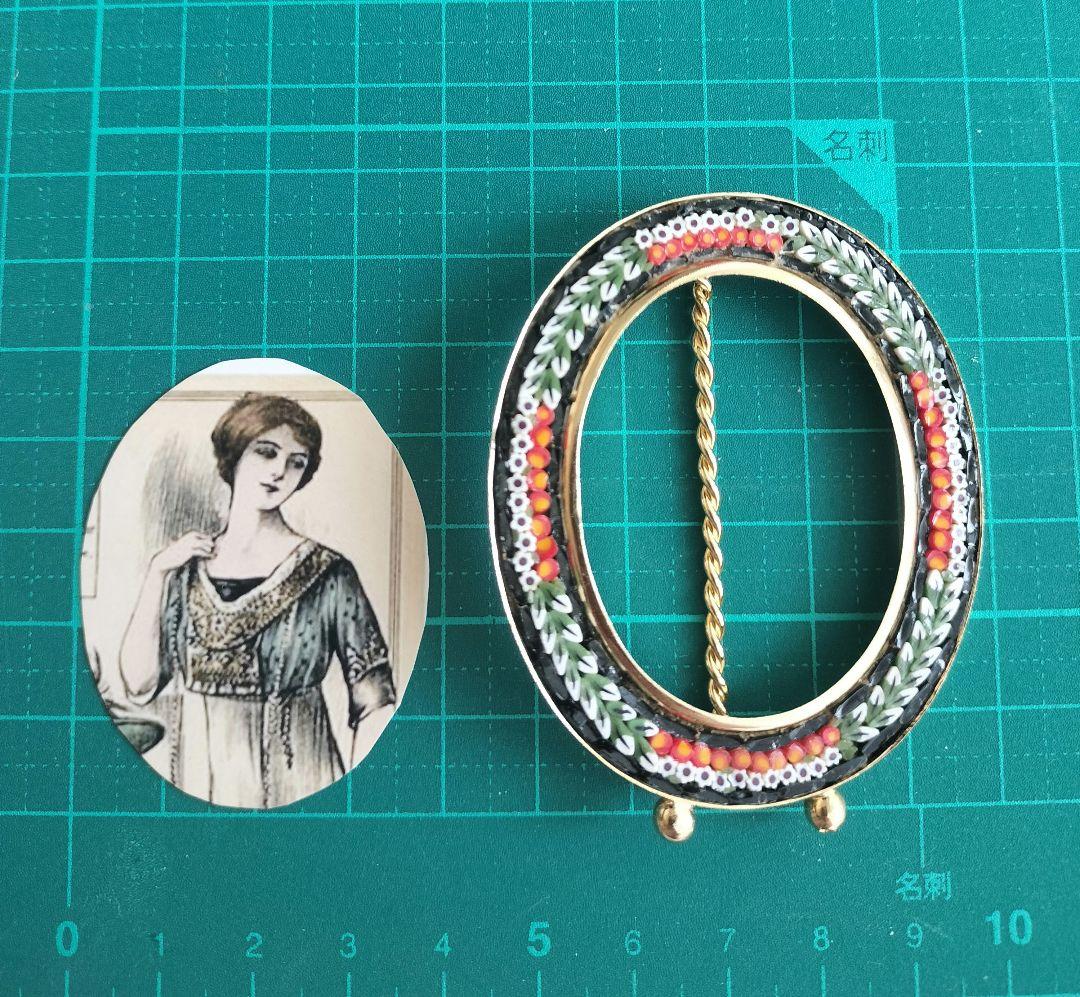 ITALY製 マイクロモザイク フォトフレーム 写真たて オーバルと他3点