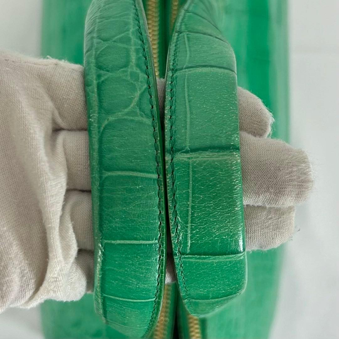 【極美品】フルラ 2way ハンドバッグ クロコ型押し レザー 斜め掛け A4可