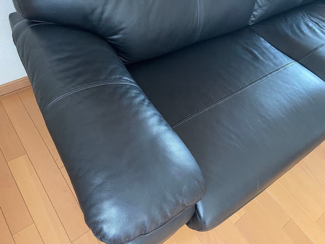 【ぬ様の専用】ニトリ 黒 3人掛けソファ ルーチェ 商品コード：1145086