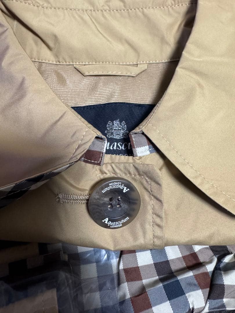 【JAL機内販売限定】完売品Aquascutum ベージュチェック レインコート