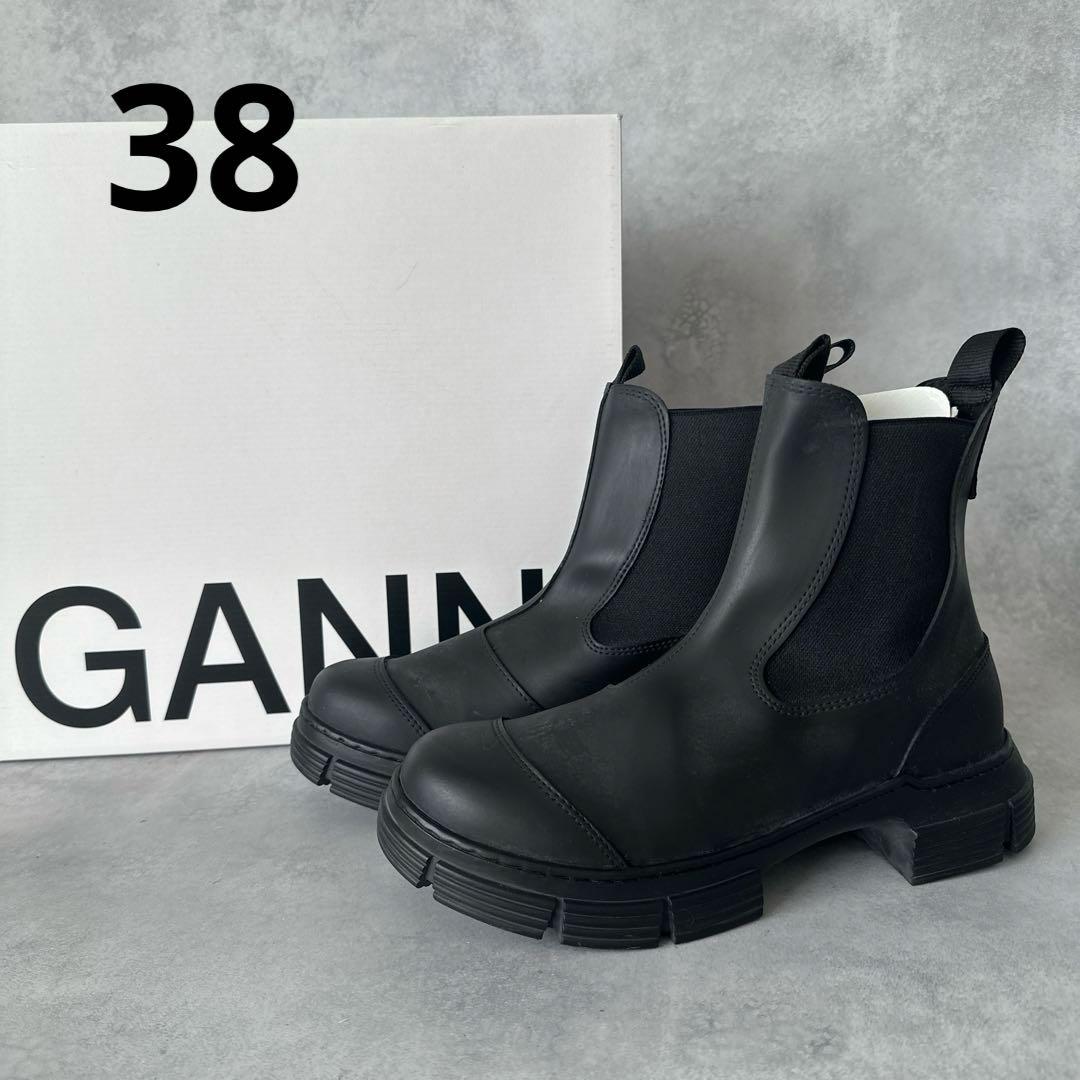 Ganni ガニー ブーツ レインブーツ ラバーブーツ チェルシーブーツ　38