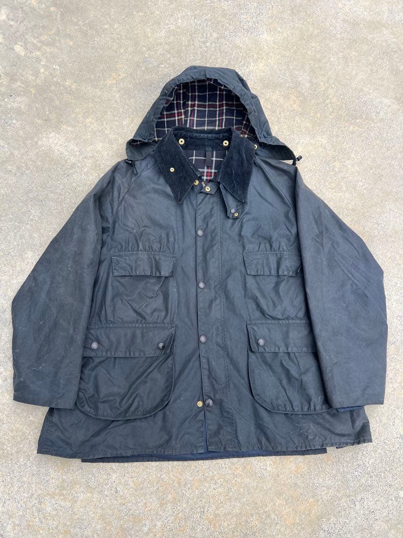 80s BARBOUR BEDALEバブアービデイル 4フラップc46フード付き