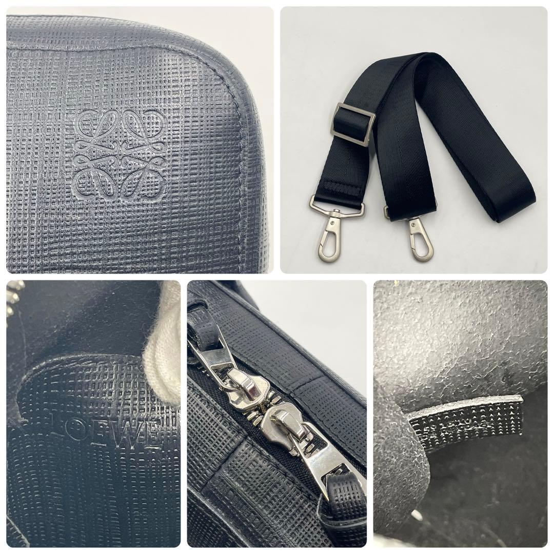LOEWEロエベ ゴヤ 2way ビジネスバッグ レザー 斜め掛け ブラック
