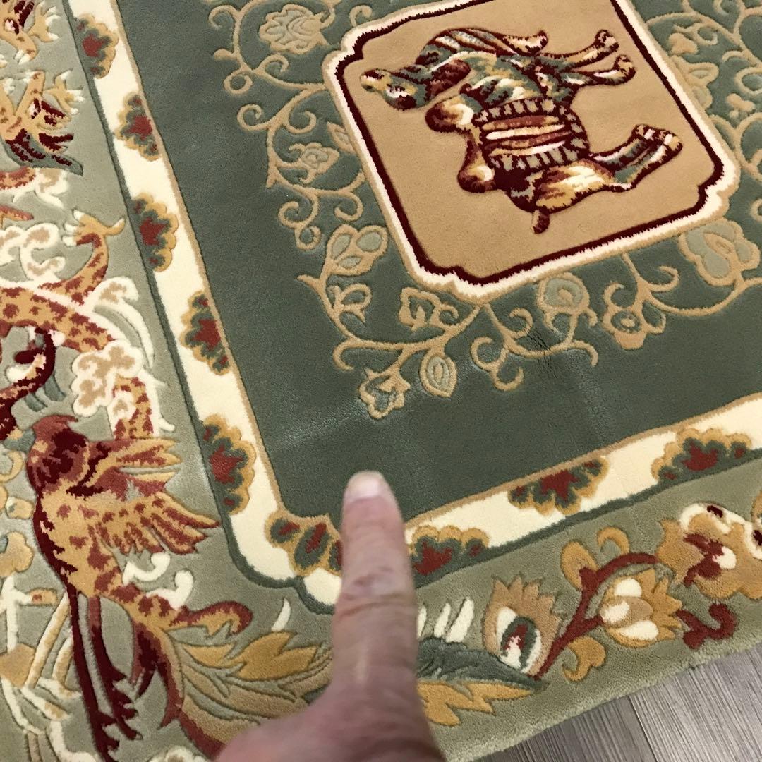 ラグ ラグマット 絨毯169×237cm 唐三彩 デザイン グリーン