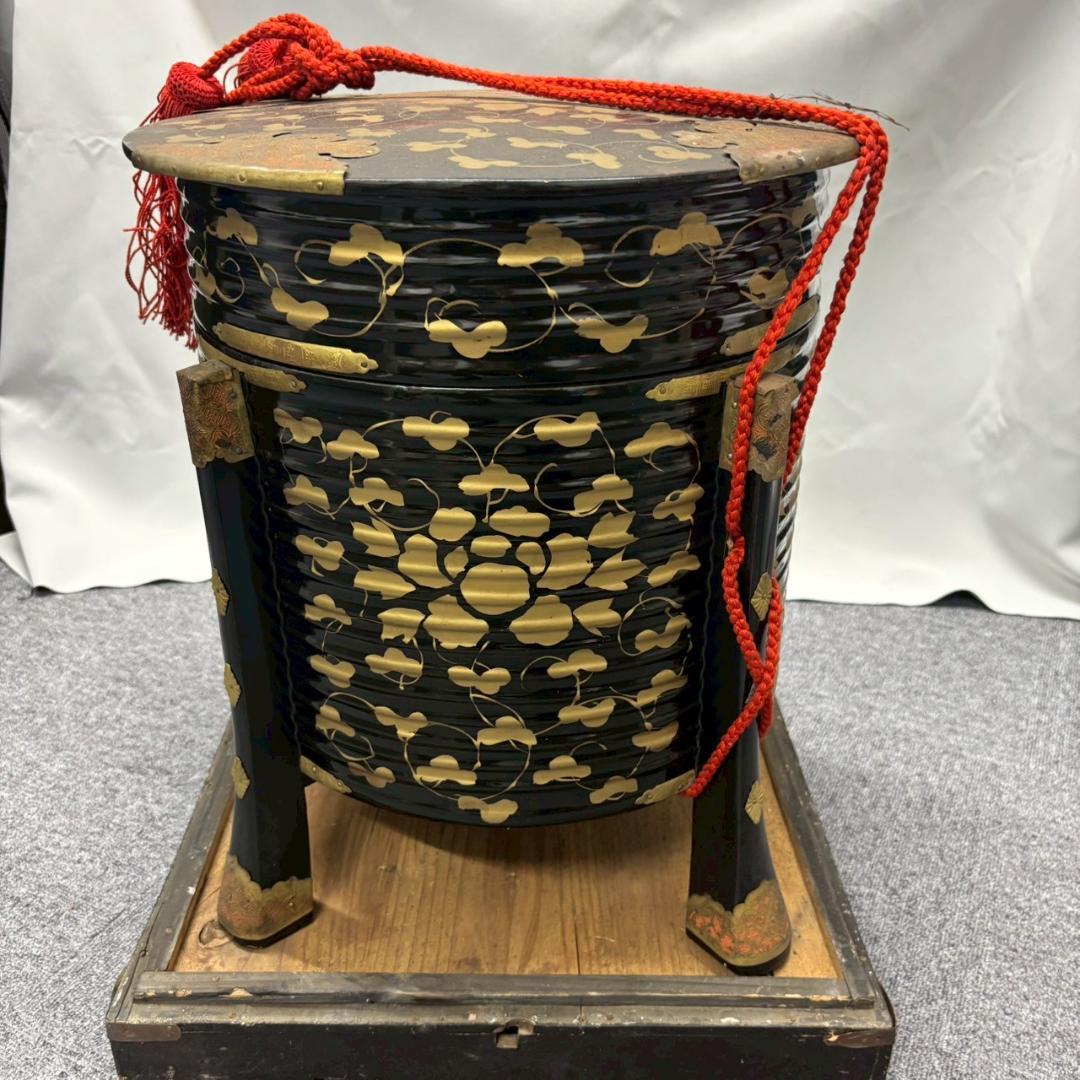 時代 行器 ほかい 漆塗 金蒔絵 日本美術 アンティーク 古道具 工芸品 ②