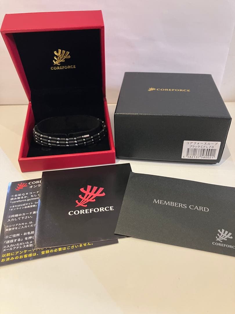 COREFORCE ブラックブレスレット　70cm