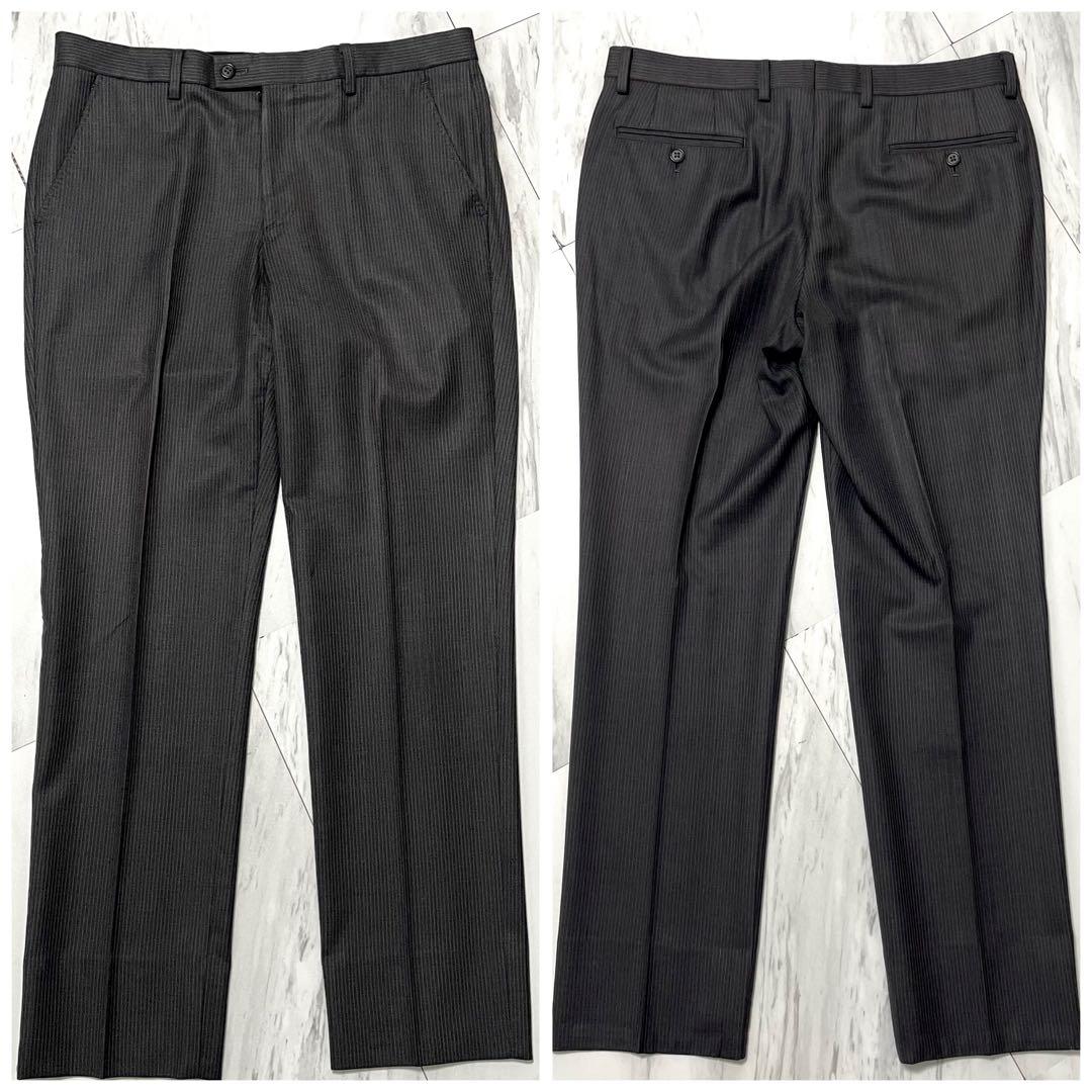 美品⭐️ポールスミス × ゼニア 3ピース マルチストライプ 裏地紫 グレー L