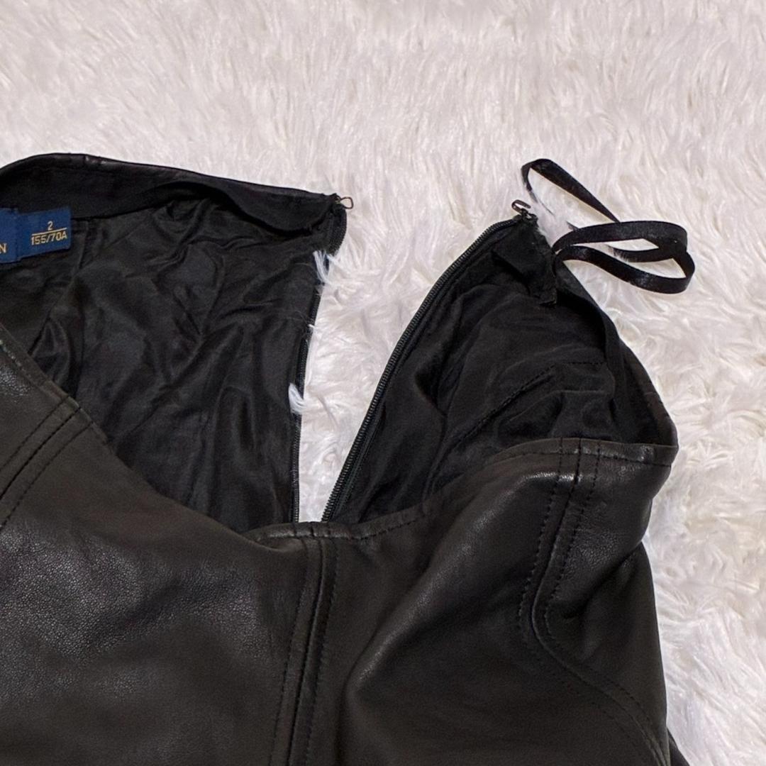 Ralph Lauren ポロラルフローレン レザースカート 本革 羊革 ミニ