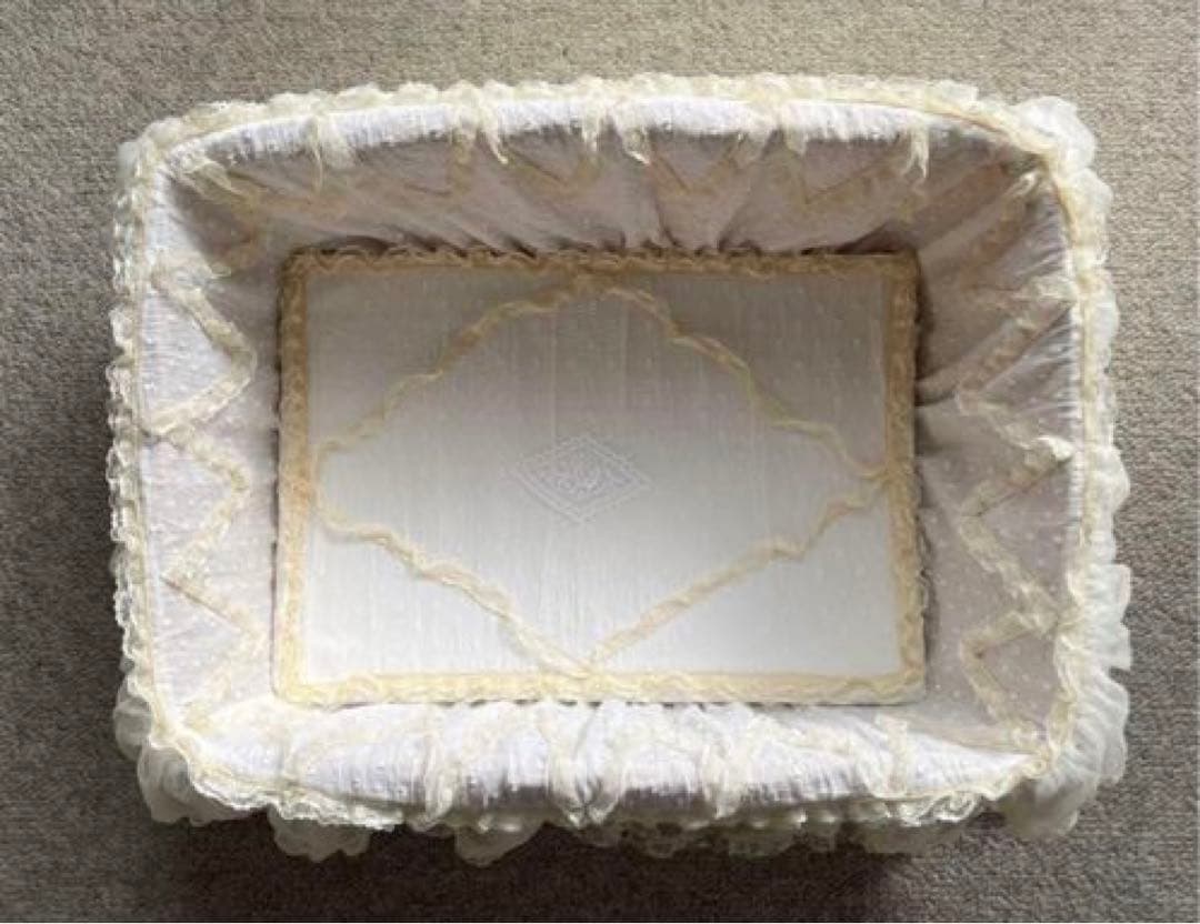 サエラ風 レース バスケット ハンドメイド 薔薇 ローズ