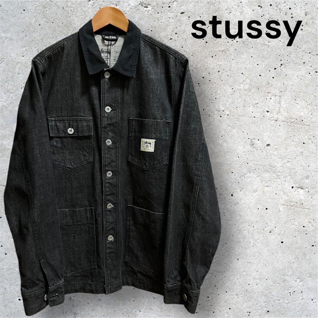 STUSSY カバーオール　デニムジャケット　Gジャン ブラック