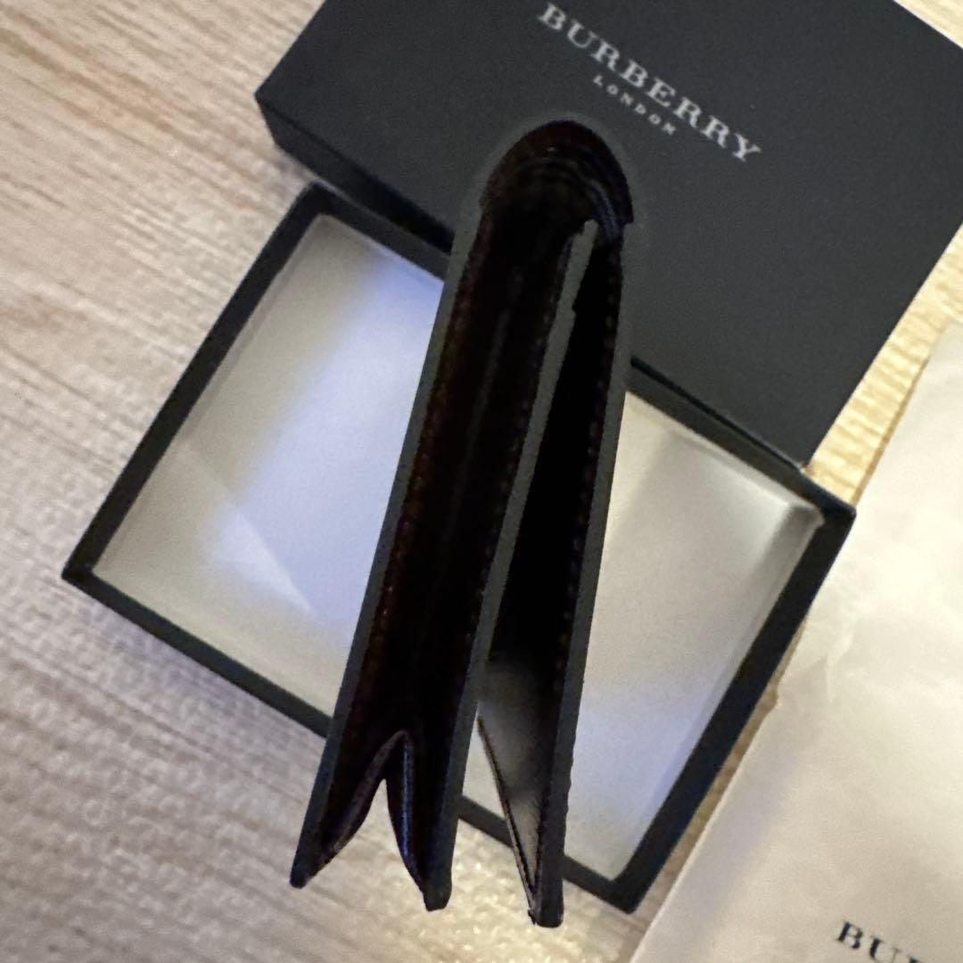 新品 未使用 BURBERRY バーバリー ブラウン レザー 名刺入れ