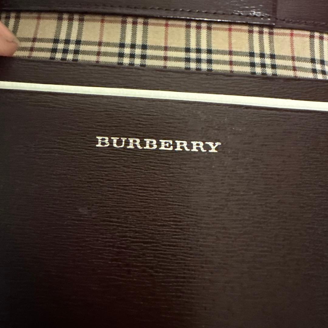 新品 未使用 BURBERRY バーバリー ブラウン レザー 名刺入れ