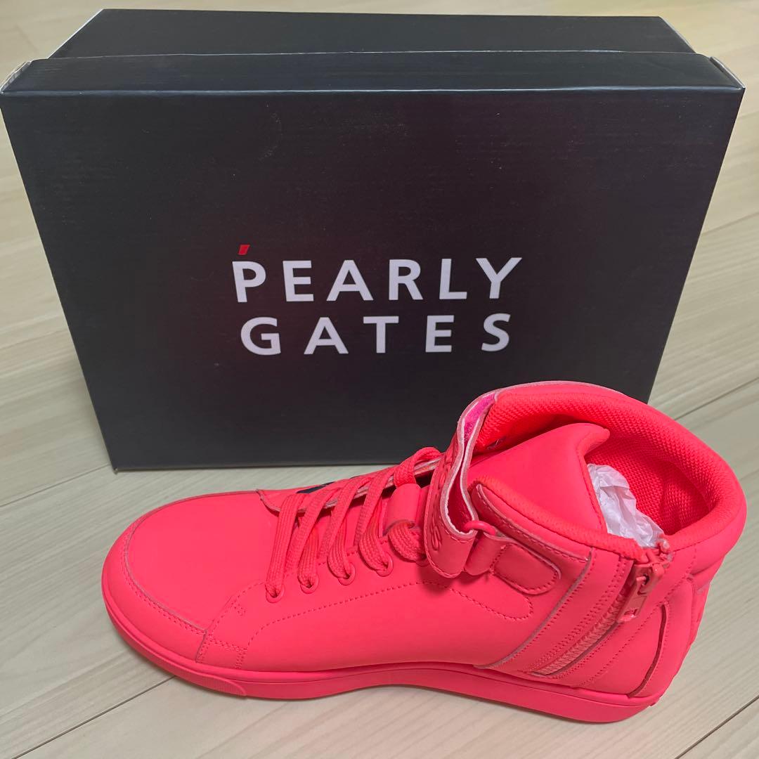 新品未使用 PEARLY GATES ピンク ハイカットシューズ24cm