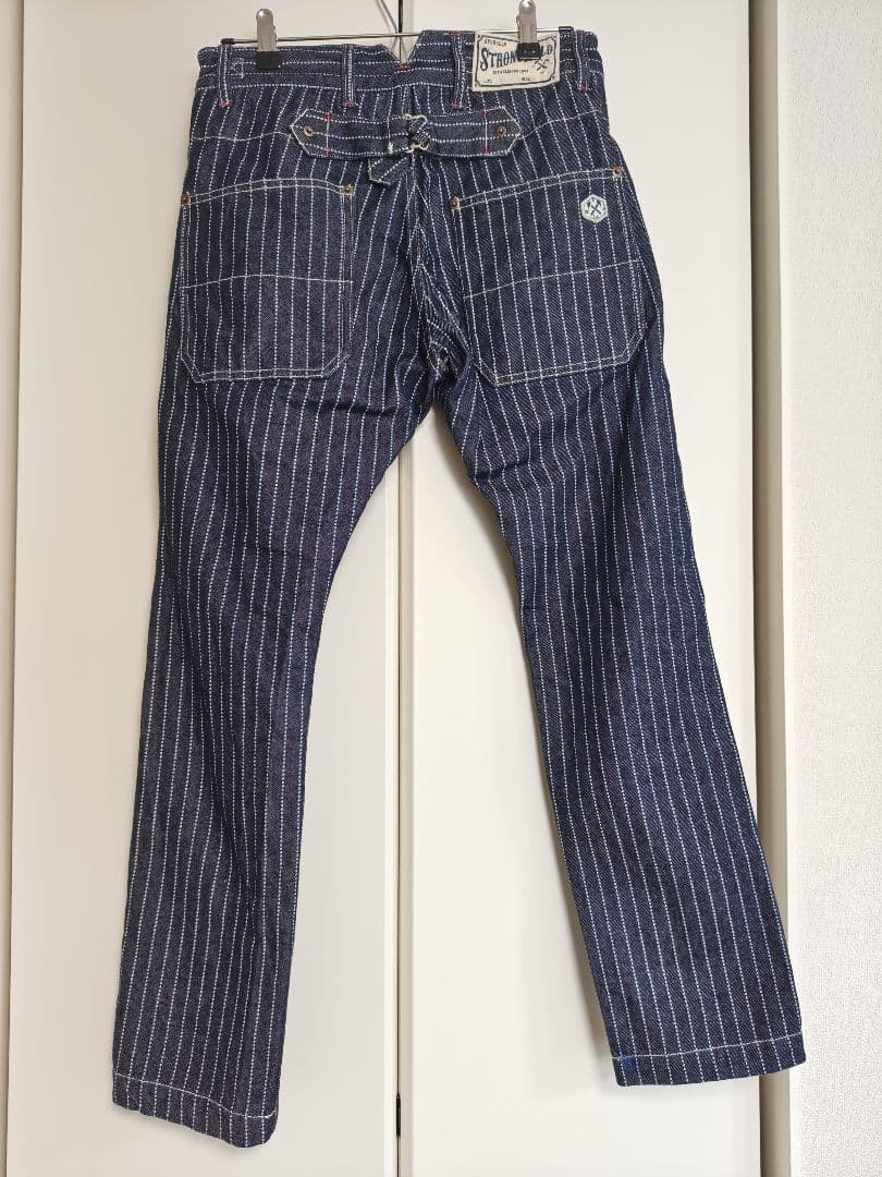 【希少】STRONGHOLD ウォバッシュ ヒッコリー デニム シンチバック