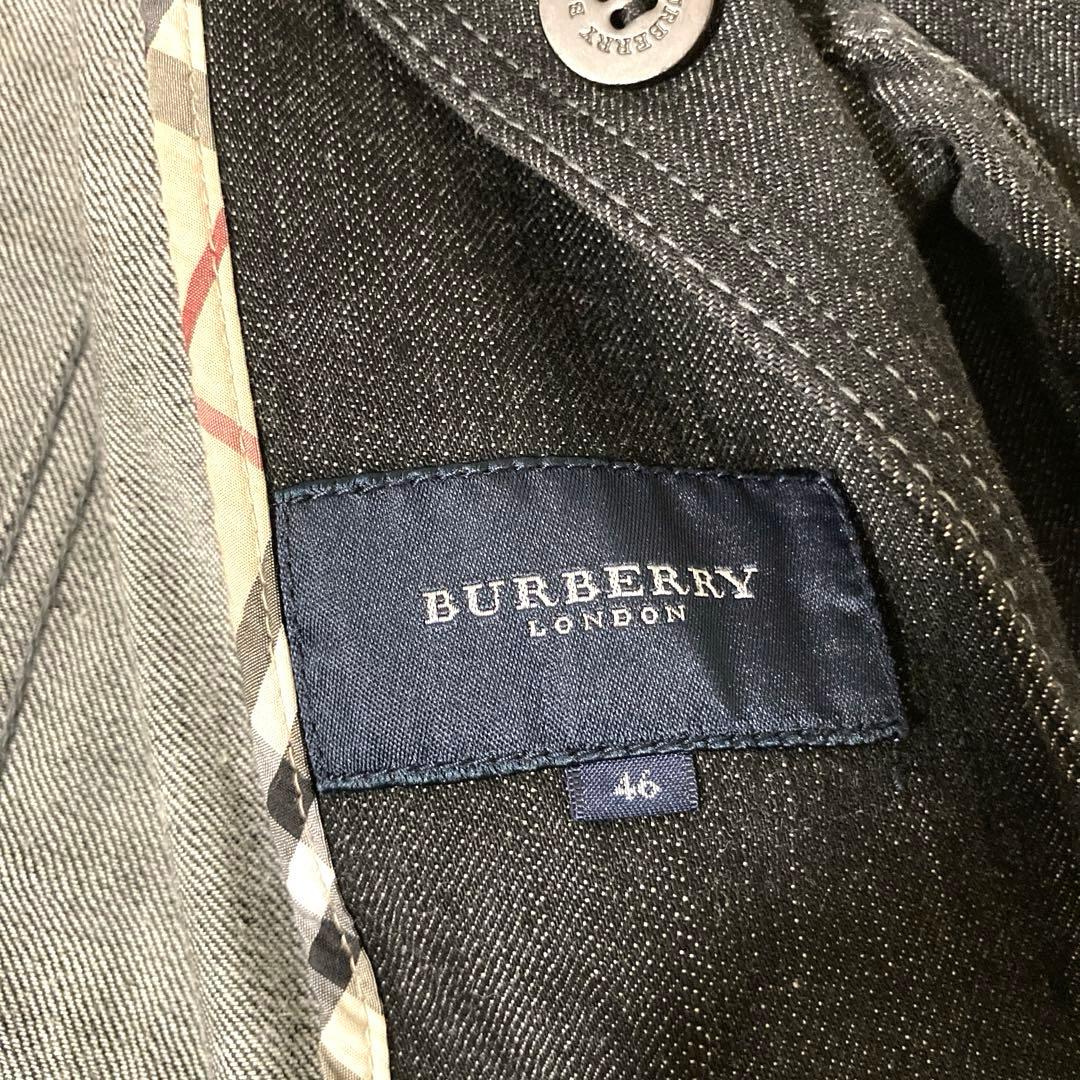 【大きいサイズ 】バーバリーロンドン デニムジャケット ノバチェック 46希少