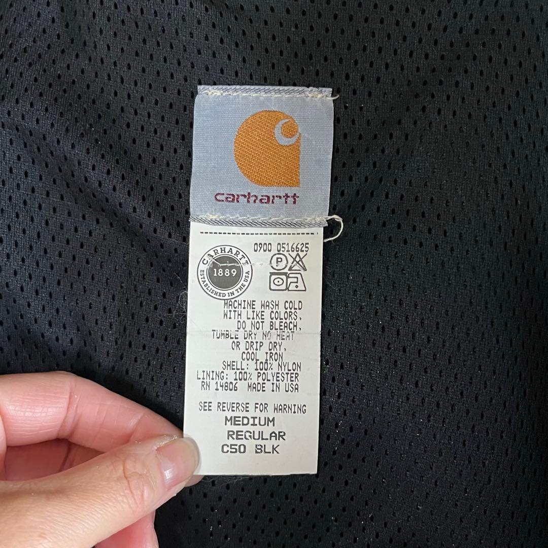 【美品】厚手 Carhartt アウター ブラック MゴールドWジップ仕様