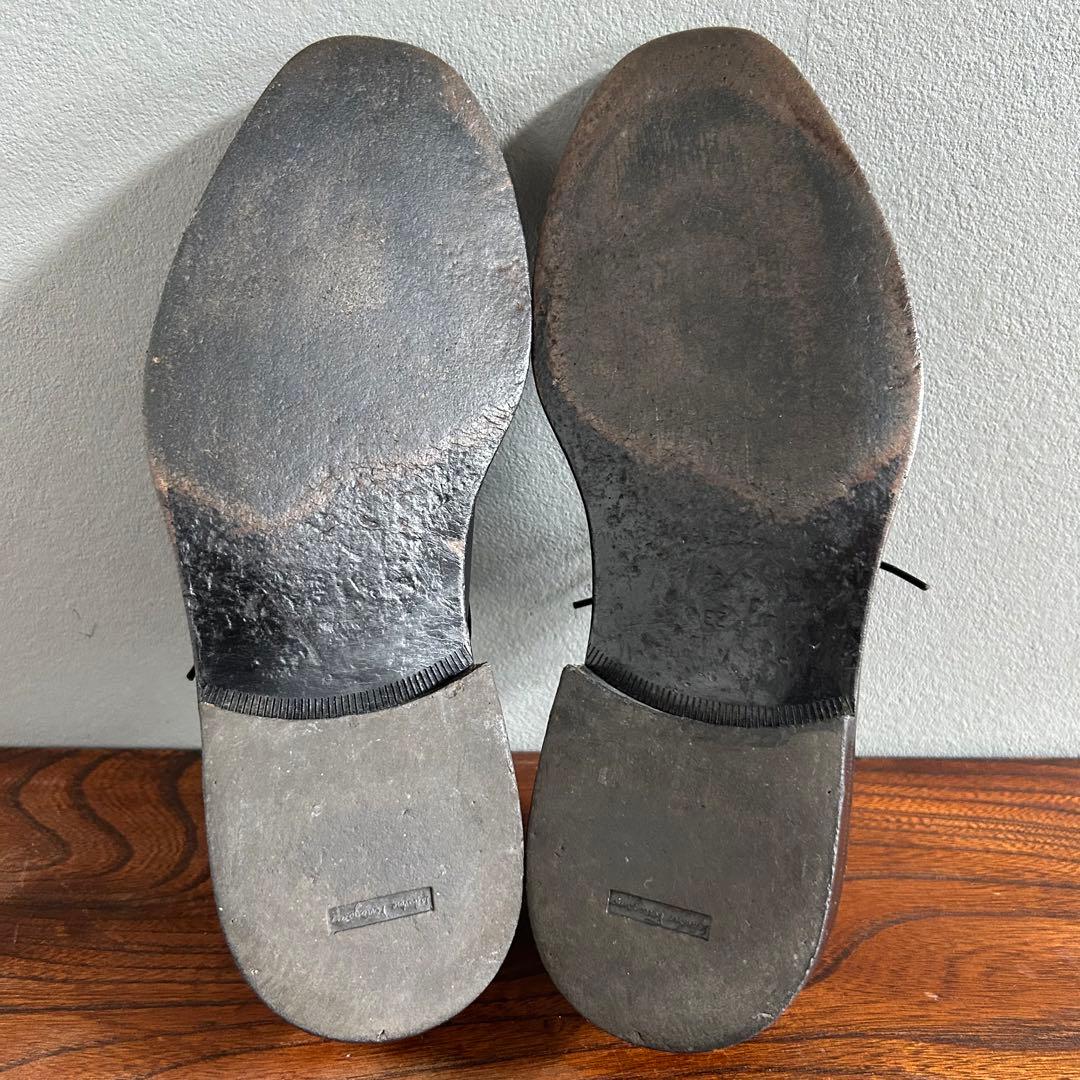 【匿名配送】 サルヴァトーレフェラガモ プレーントゥ ドレス 本革 外羽根 黒