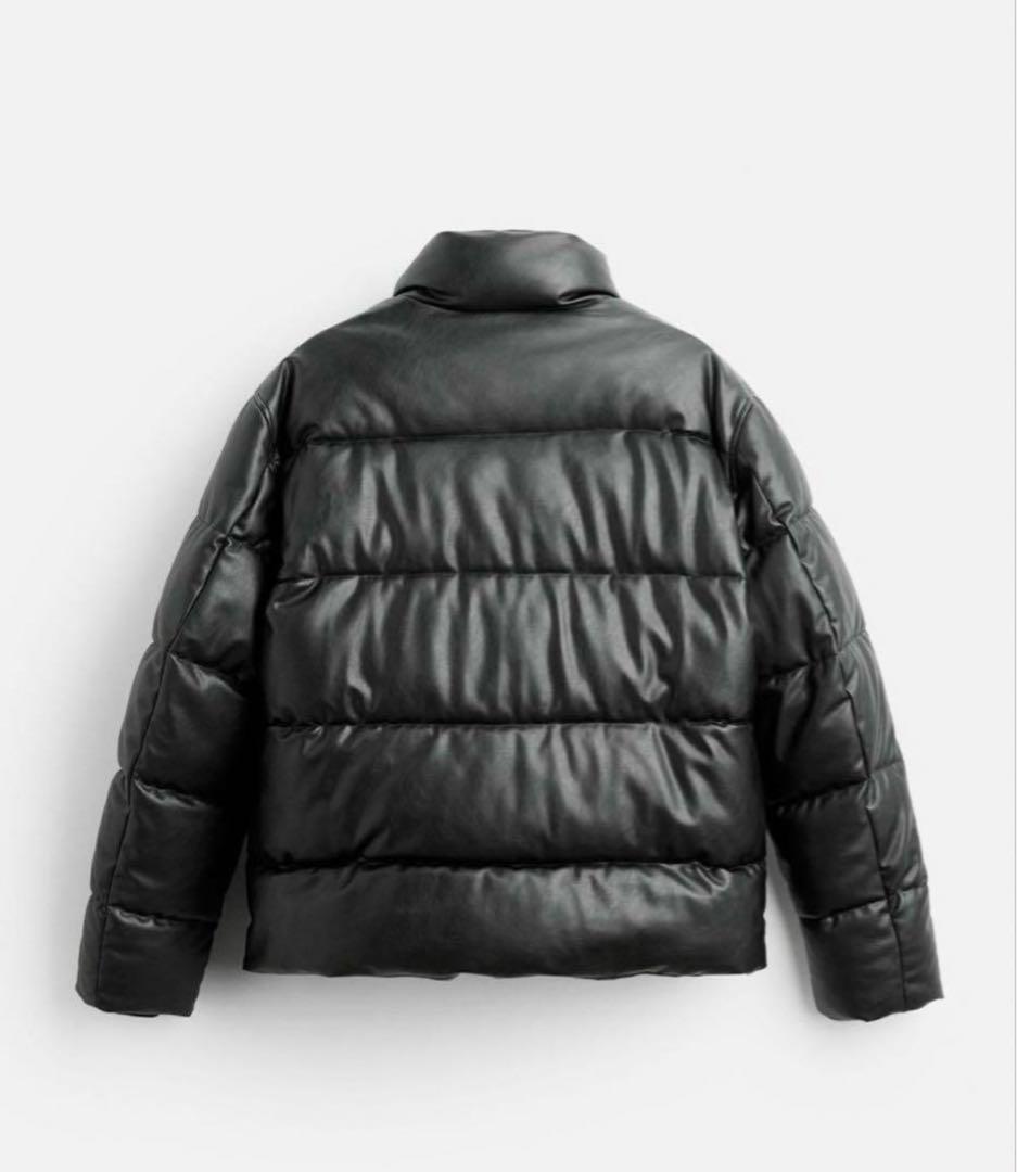 ZARA ザラ　フェイクレザーダウンジャケット