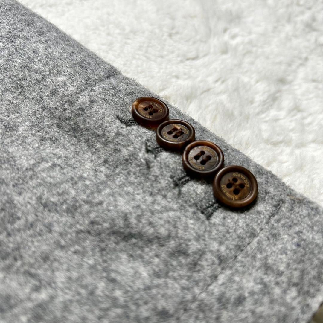 美品✨eleventyウール混　ストレッチ　ダブル ジャケット　46 グレー