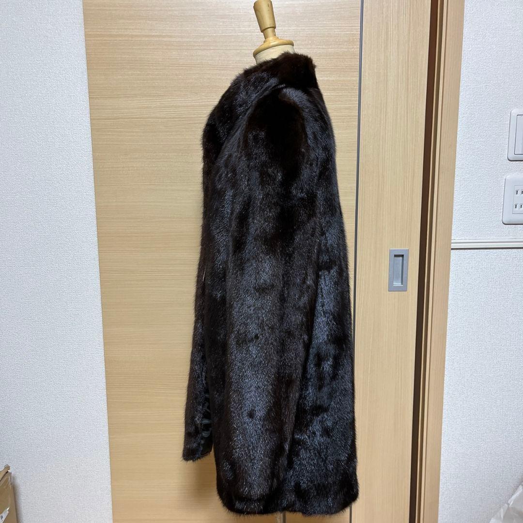 【美品】ミンク 茶色 コート Lucia Bianchi タグ付