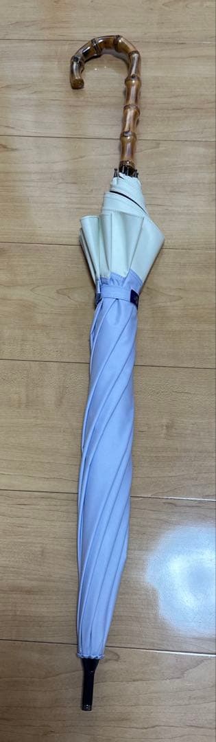 芦屋ロサブラン　ミドル　コンビ　日傘　高級　アイリス×アイボリー