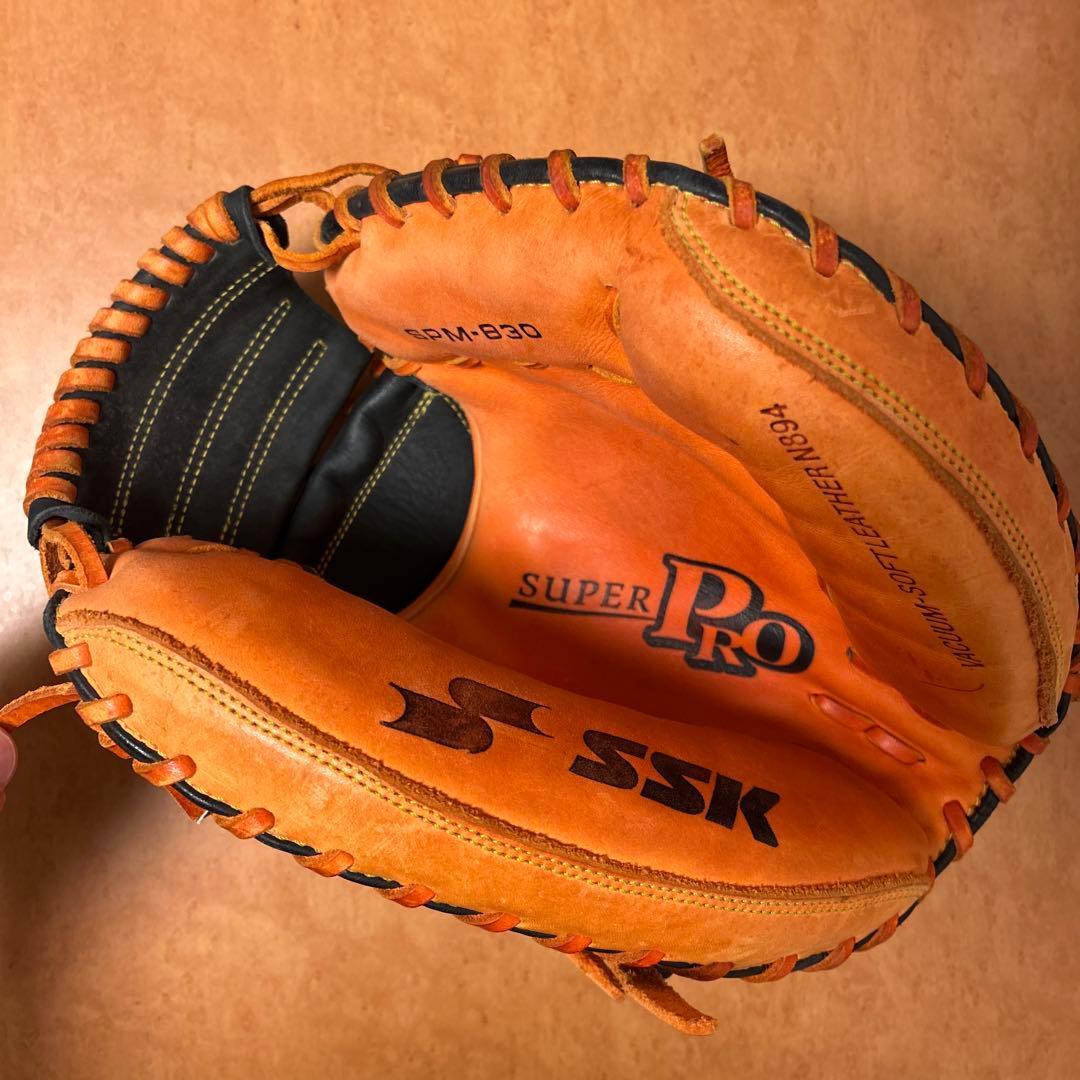 ※3/9内容訂正 SSK キャッチャーミット オレンジ 高橋信二モデル 軟式