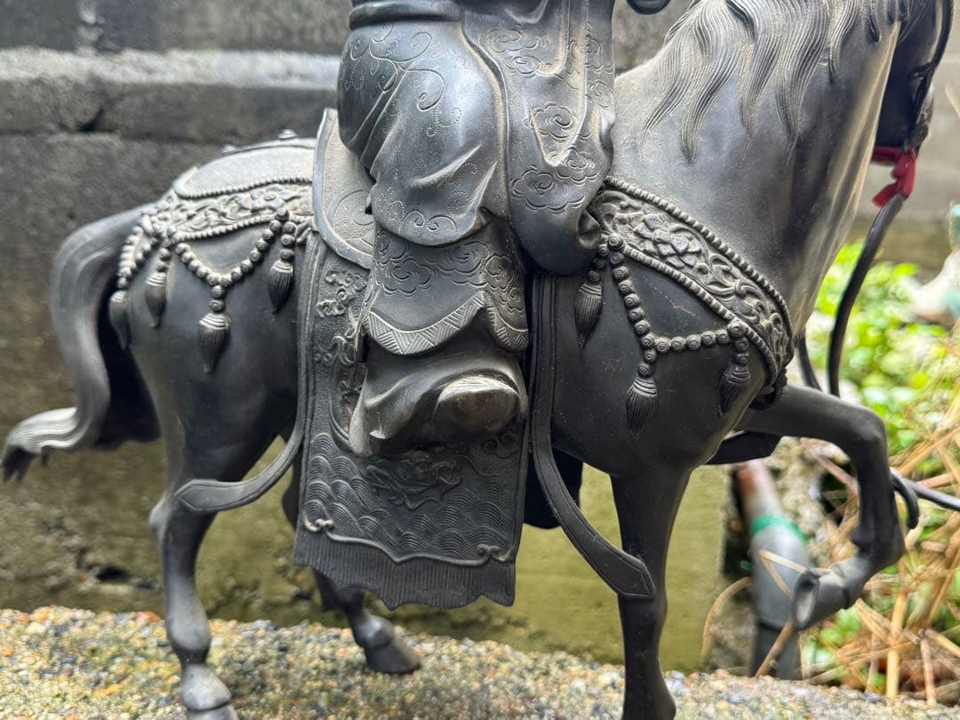 ‼️最後の値段‼️リサイクルFORT必見‼️4/14⑨‼️唐人乗り支那馬図‼️銅製香炉‼️