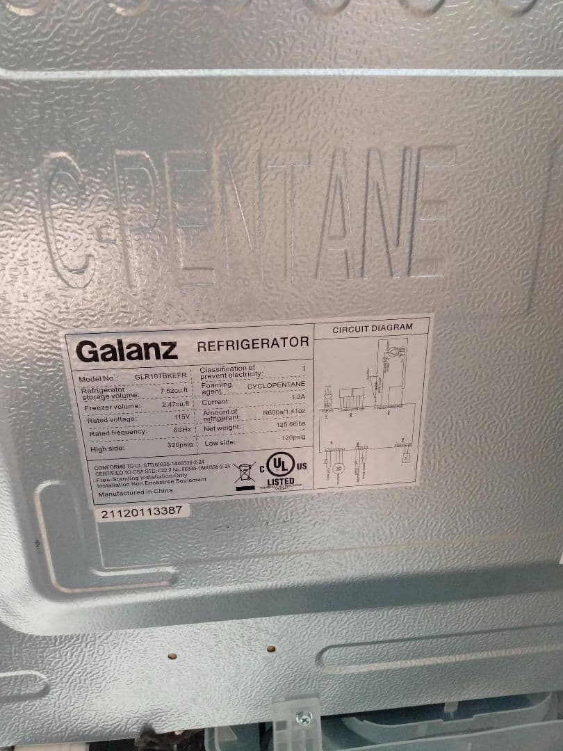 【値下げ中】ＧＡＬAＮＺ 冷凍 冷蔵庫◆2ドア◆キッチン家電◆(GAK⑰)