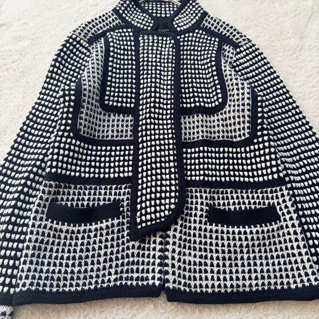 ダブルスタンダードクロージング ニットブルゾン　ジャケット スタンドカラー