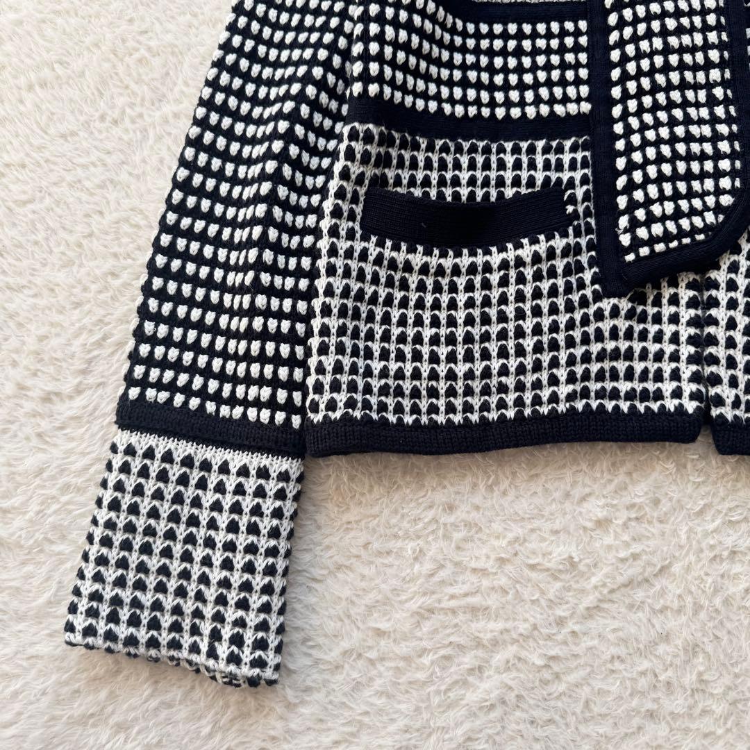 ダブルスタンダードクロージング ニットブルゾン　ジャケット スタンドカラー