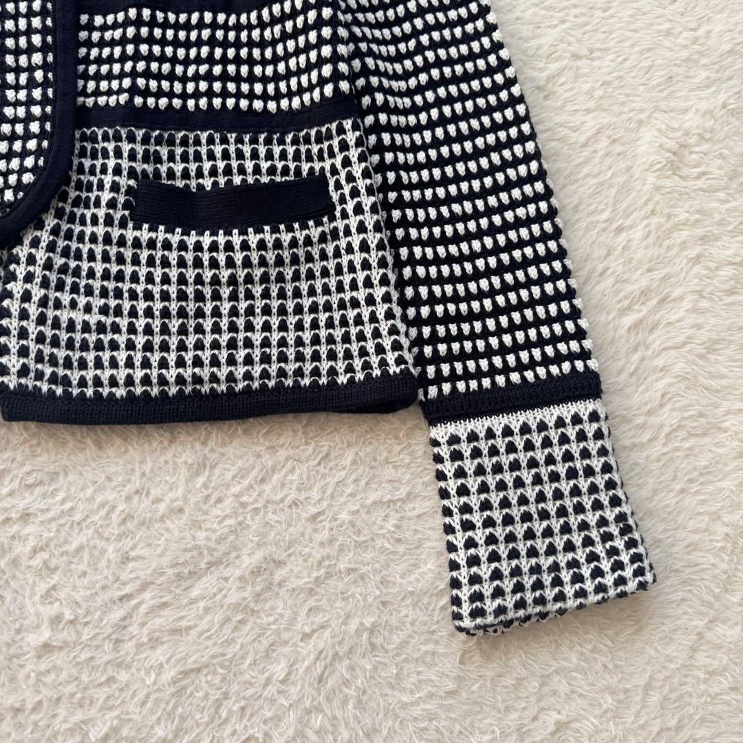 ダブルスタンダードクロージング ニットブルゾン　ジャケット スタンドカラー