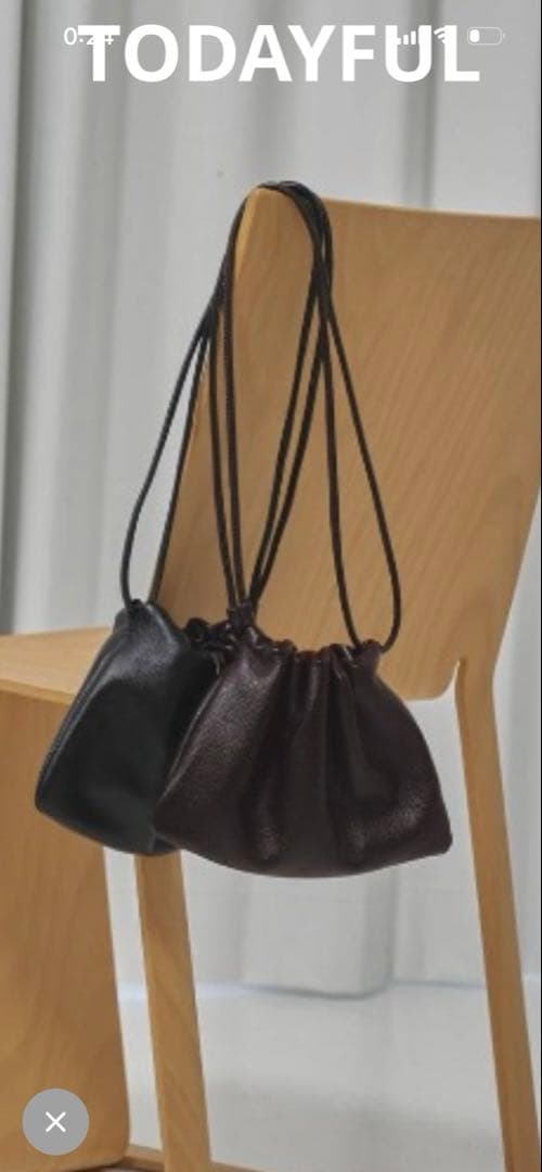 最終お値下げ‼️TODAYFUL Drawstring Leather Bag
