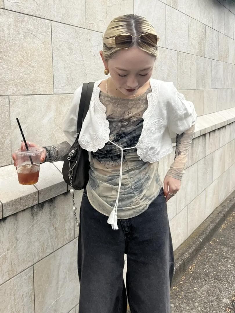 MEDI 2WAY TROMPE L’OEIL LACE PRINT SKIN