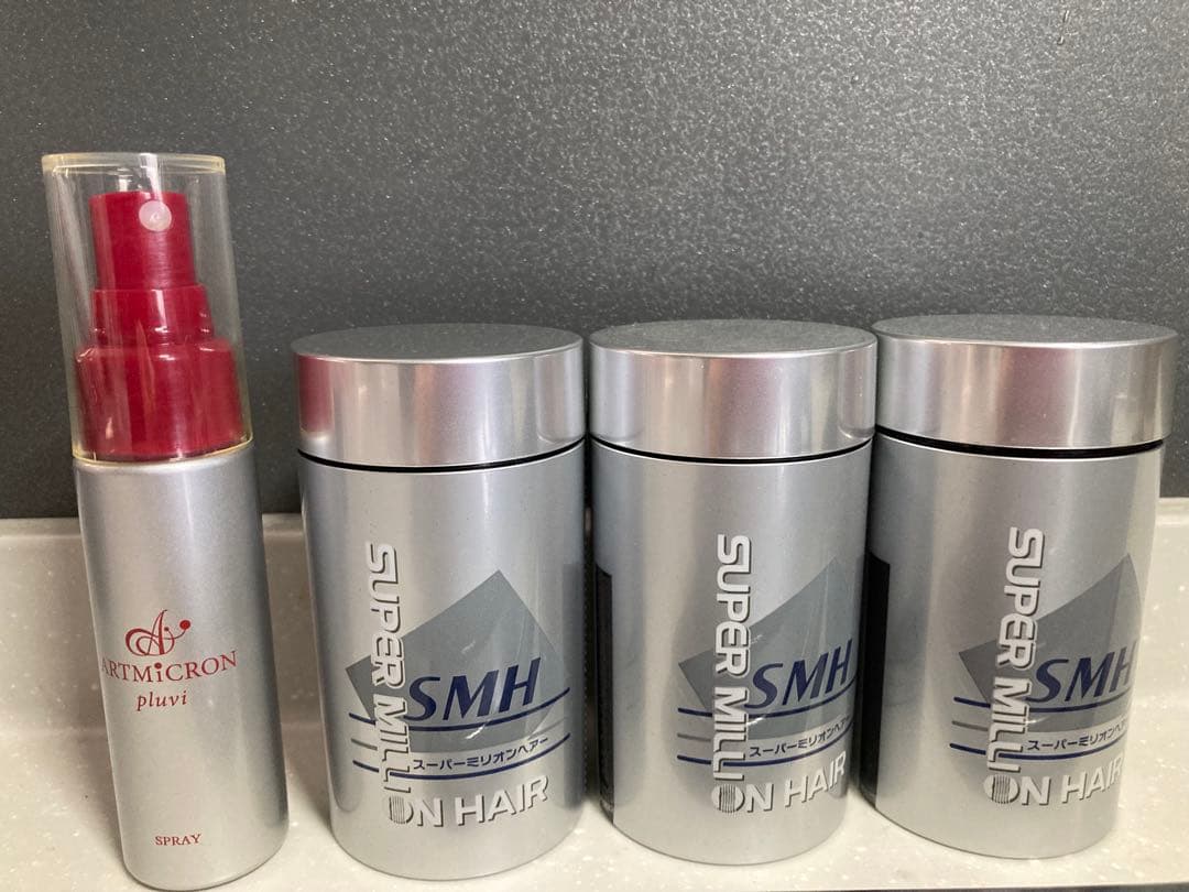 スーパーミリオンヘアー ダークブラウン3個、アートネイチャー ヘアスプレー1個