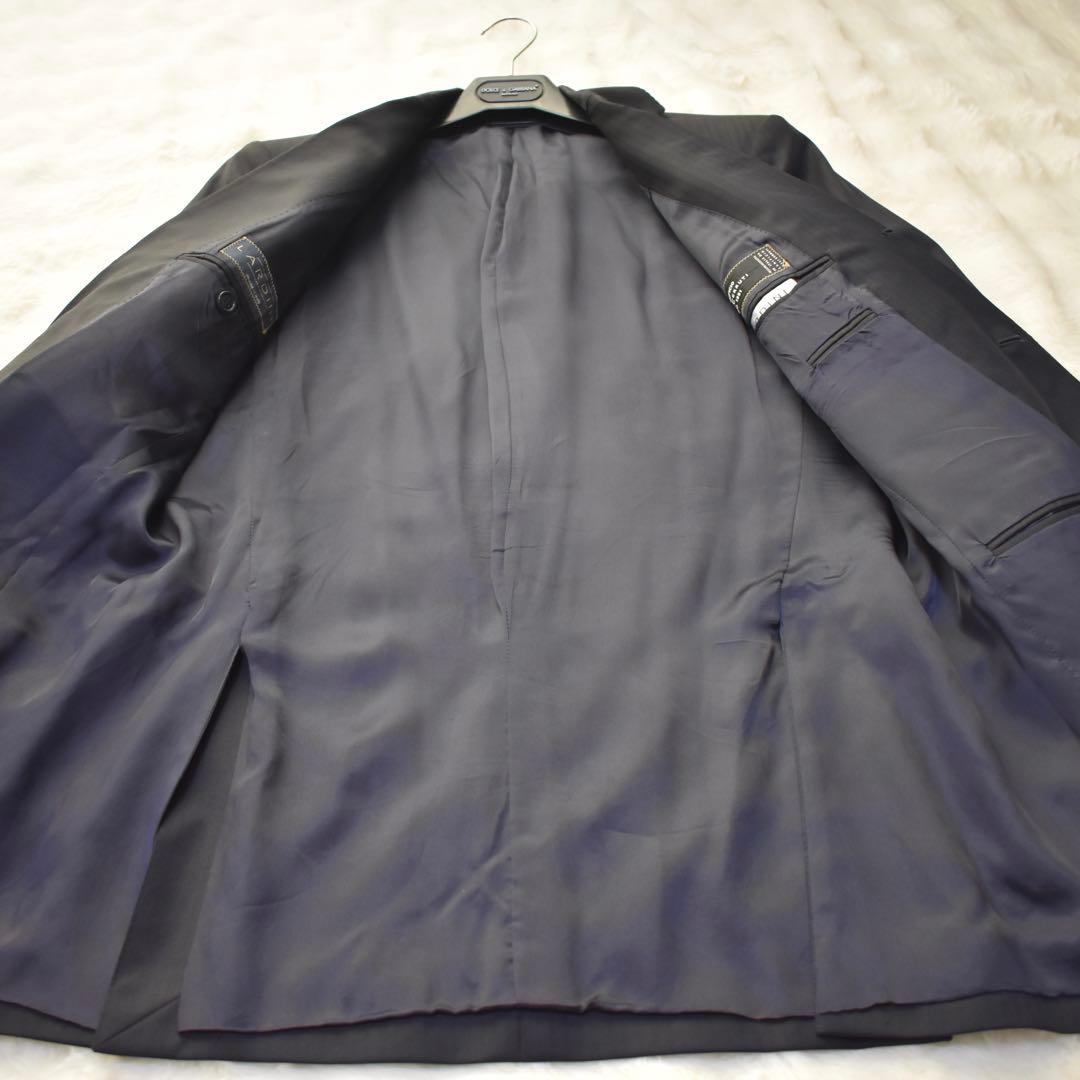 ラルディーニ　テーラードジャケット ストライプ　イタリア製　ブラック