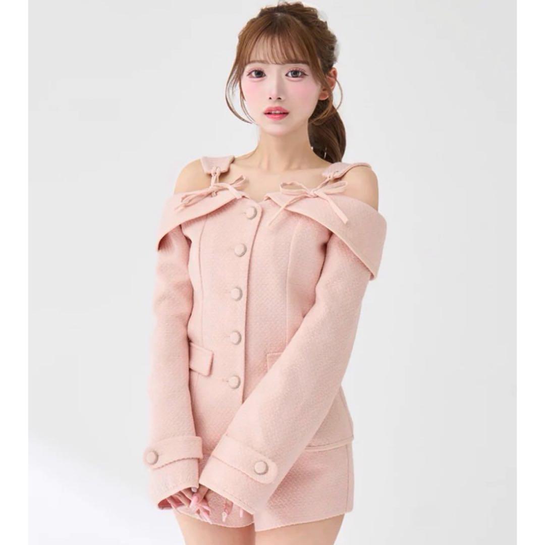 新品未開封 ダーリッチ ボンディングツイードオフショルチュニック M